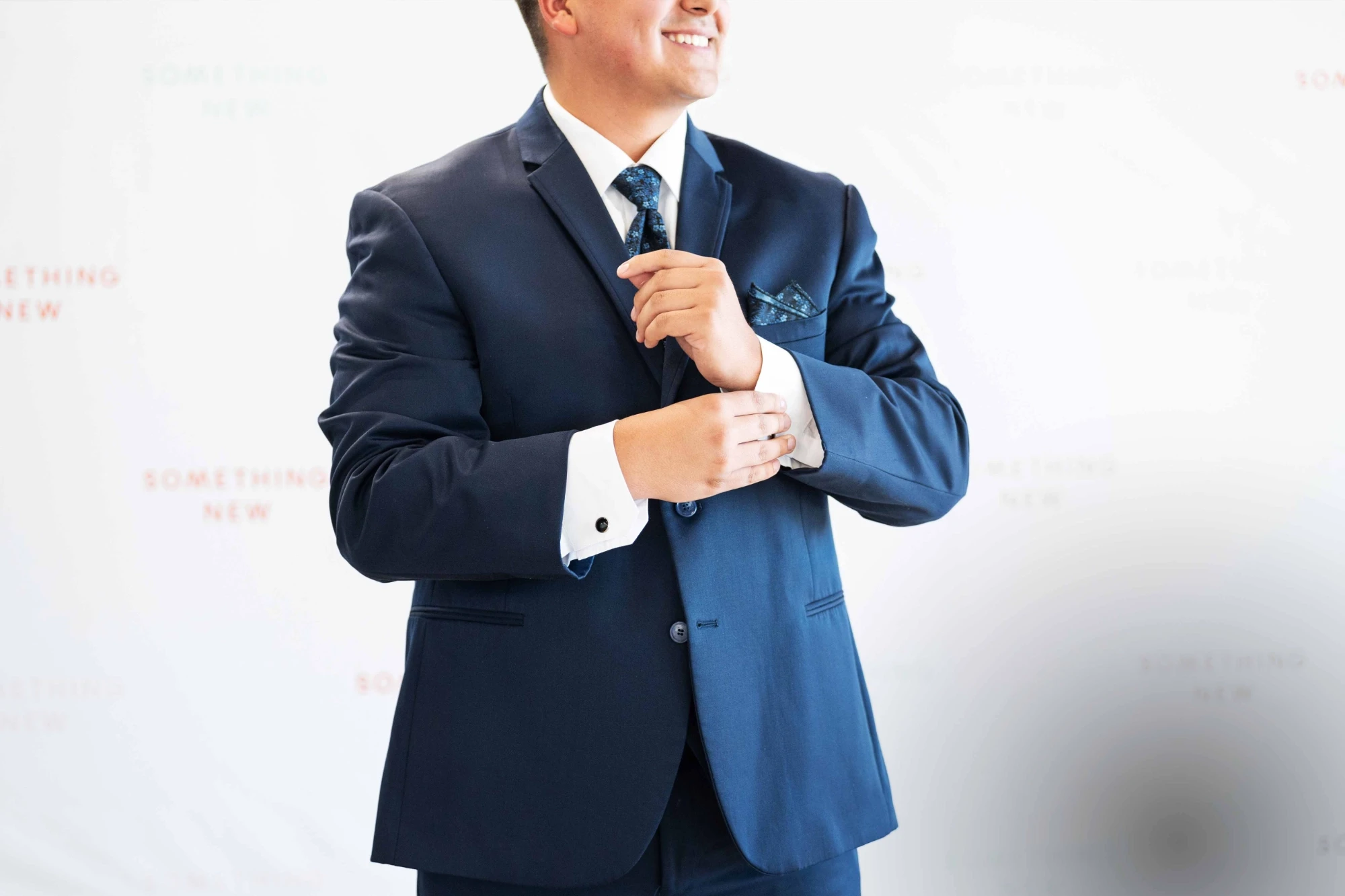 Model wearing a Men’s shop dress