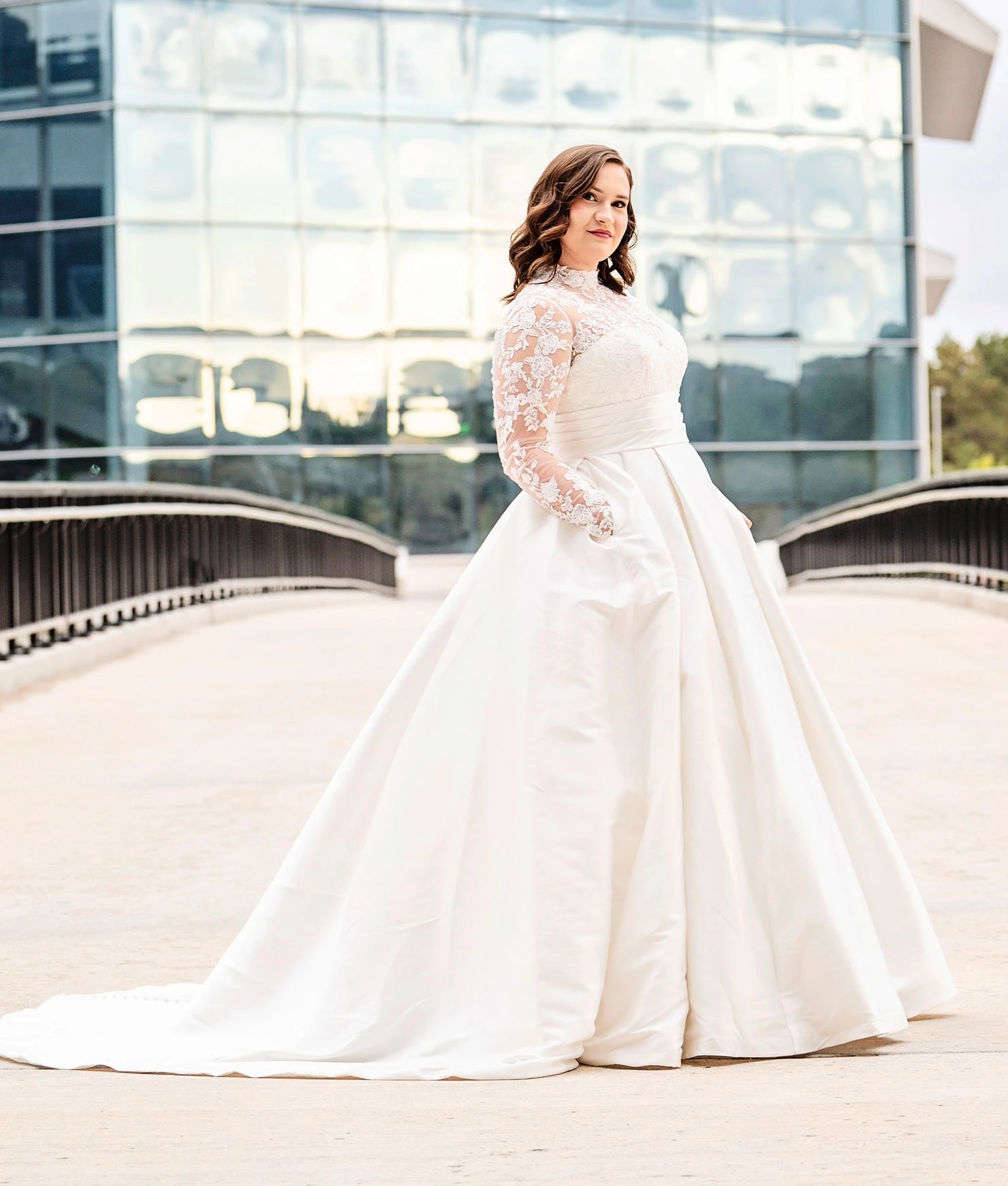 Plus Size bride in a wedding dress