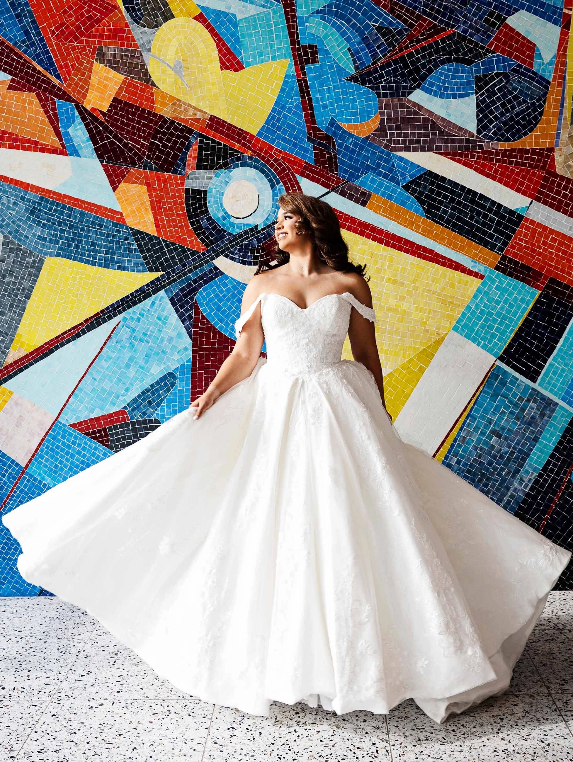 Model wearing a Wedding Dresses dress