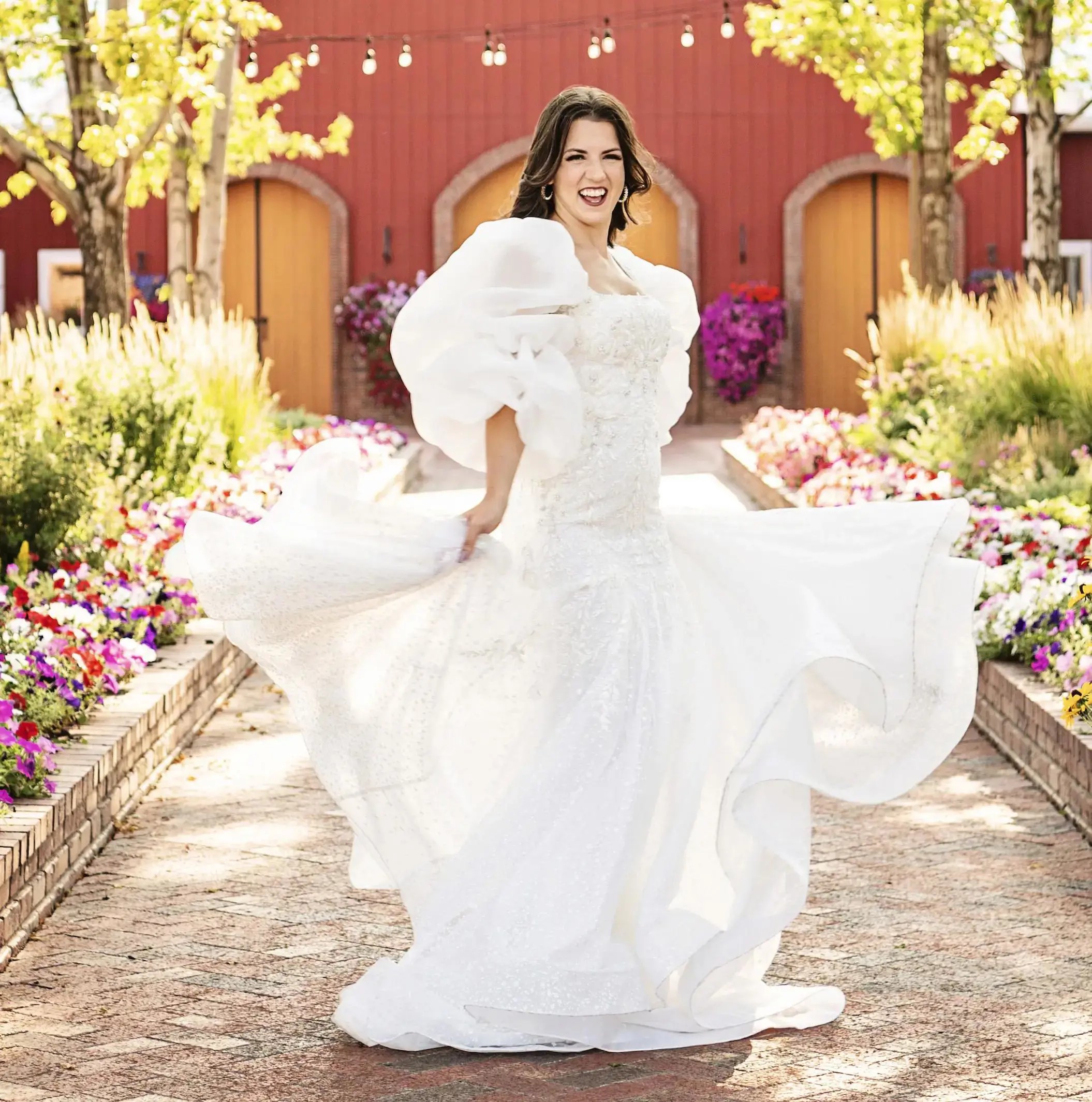 Model wearing a Wedding Dresses dress