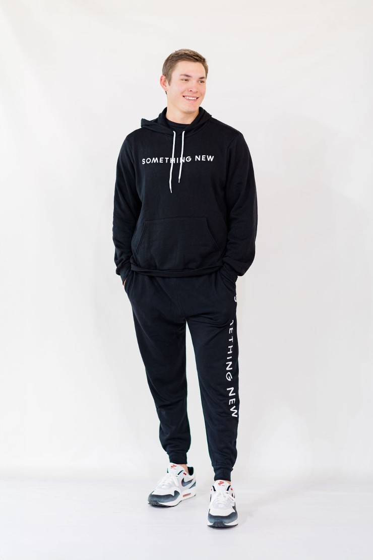 Something New Style #Mens Black SN Hoodie Default Thumbnail Image